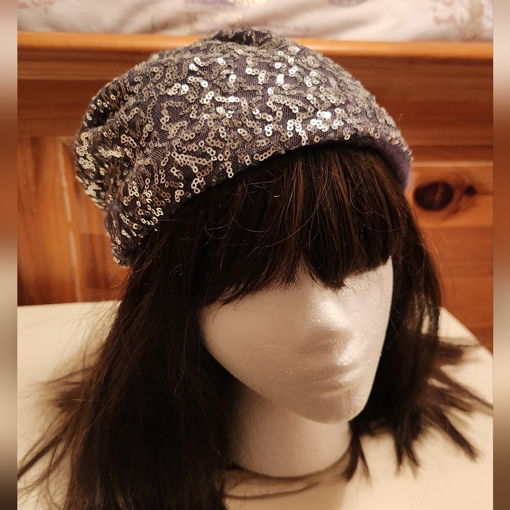 Gray Sparkle Beanie